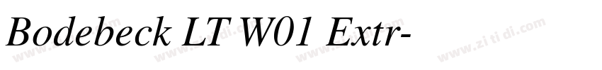 Bodebeck LT W01 Extr字体转换